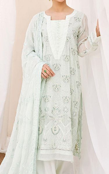 Light Green Chiffon Suit | Motifz Pakistani Chiffon Dresses