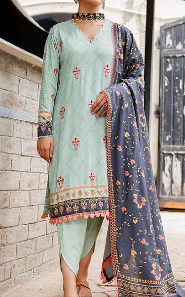 Motifz Mint Green Linen Suit | Pakistani Dresses in USA- Image 1