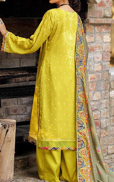 Motifz Yellow Linen Suit | Pakistani Winter Dresses- Image 2