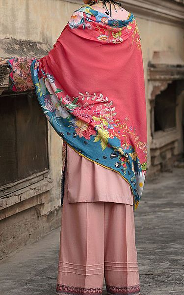 Motifz Tea Pink Cotton Satin Suit | Pakistani Dresses in USA- Image 2