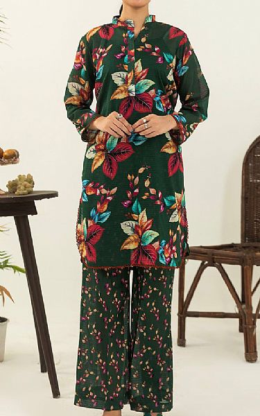 Motifz Green Lawn Suit (2 pcs) | Pakistani Lawn Dress in USA- Image 1