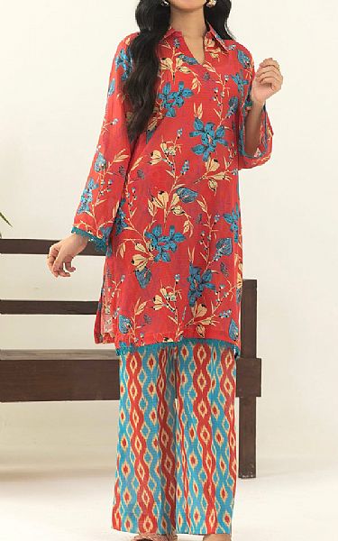 Motifz Faded Red Lawn Suit (2 pcs) | Pakistani Lawn Dress in USA- Image 1