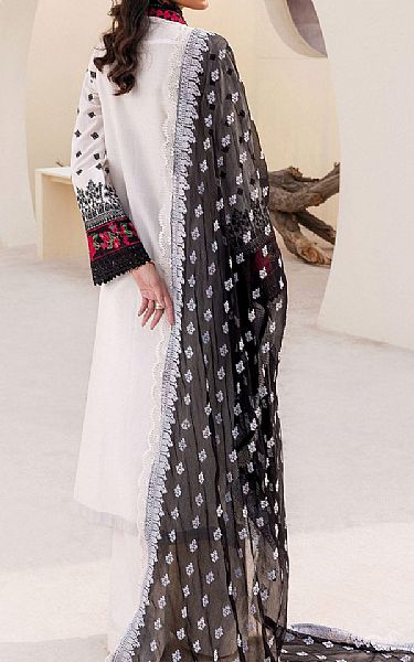 Motifz White/Black Cambric Suit | Pakistani Winter Dresses- Image 2