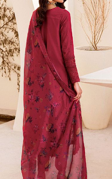 Motifz Deep Carmine Cambric Suit | Pakistani Winter Dresses- Image 2