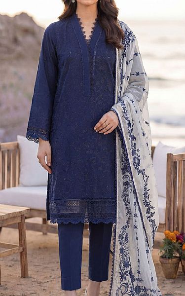 Motifz Navy Blue Lawn Suit | Pakistani Lawn Dress in USA- Image 1