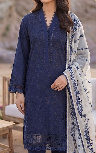 Motifz Navy Blue Lawn Suit | Pakistani Lawn Dress in USA- Image 2