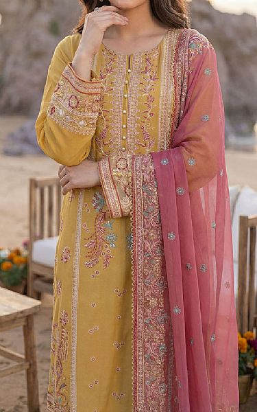 Motifz Mustard Lawn Suit | Pakistani Lawn Dress in USA- Image 2