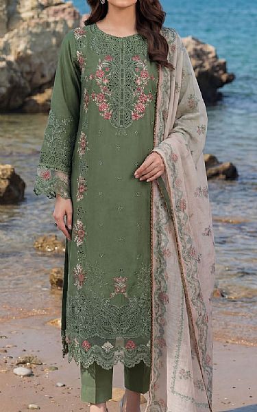 Motifz Green Lawn Suit | Pakistani Lawn Dress in USA- Image 1