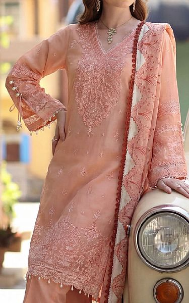 Motifz Peach Lawn Suit | Pakistani Lawn Dress in USA- Image 2