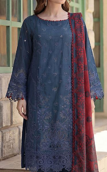 Motifz Navy Blue Lawn Suit | Pakistani Lawn Dress in USA- Image 2
