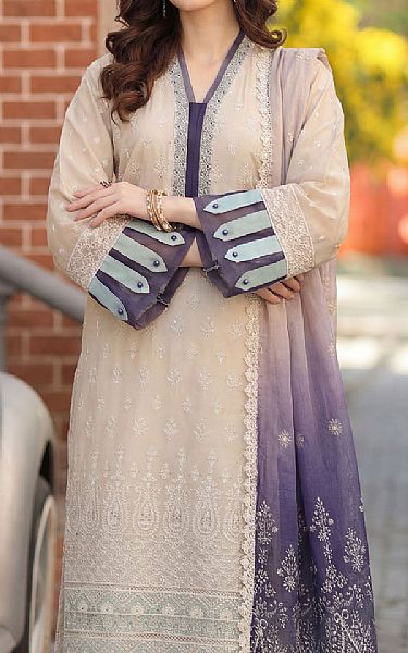 Motifz Tan Lawn Suit | Pakistani Lawn Dress in USA- Image 2