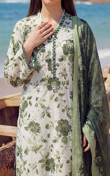 Motifz White/Green Lawn Suit | Pakistani Lawn Dress in USA- Image 2