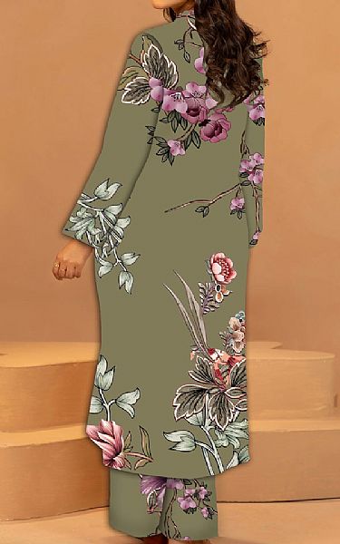 Motifz Green Khaddar Suit (2 pcs) | Pakistani Winter Dresses in USA- Image 2