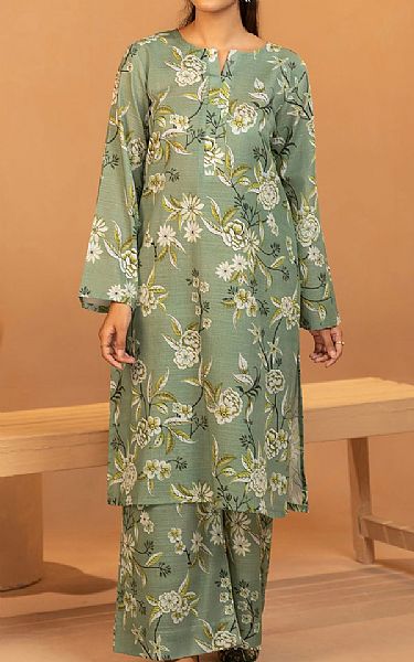 Motifz Sage Green Khaddar Suit (2 pcs) | Pakistani Winter Dresses in USA- Image 1