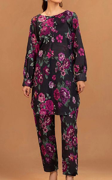 Motifz Black Khaddar Suit (2 pcs) | Pakistani Winter Dresses in USA- Image 1