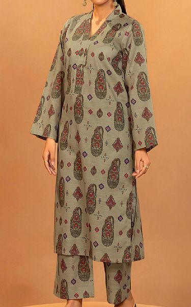 Motifz Sage Khaddar Suit (2 pcs) | Pakistani Winter Dresses in USA- Image 1