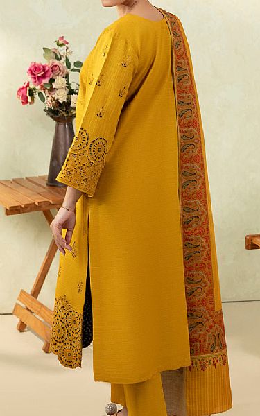 Motifz Mustard Khaddar Suit | Pakistani Winter Dresses in USA- Image 2
