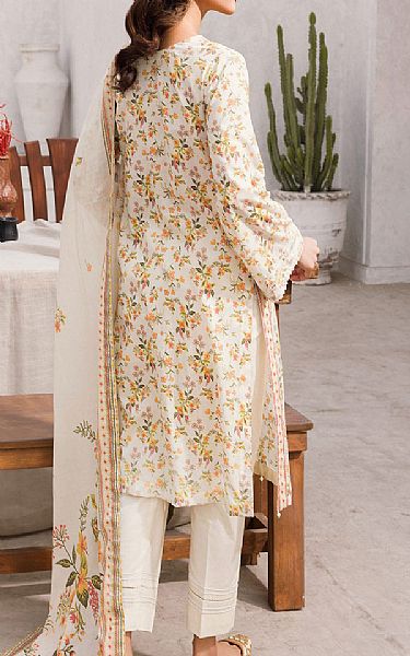 Motifz White/Peach Lawn Suit | Pakistani Lawn Suits- Image 2