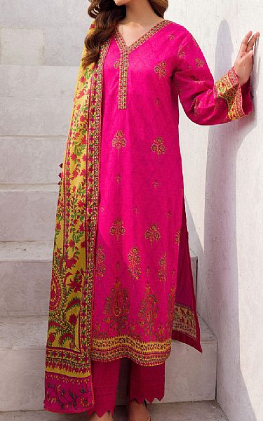 Motifz Hot Pink Lawn Suit | Pakistani Lawn Suits- Image 1