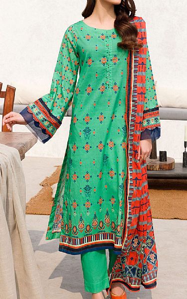 Motifz Mint Green Lawn Suit | Pakistani Lawn Suits- Image 1