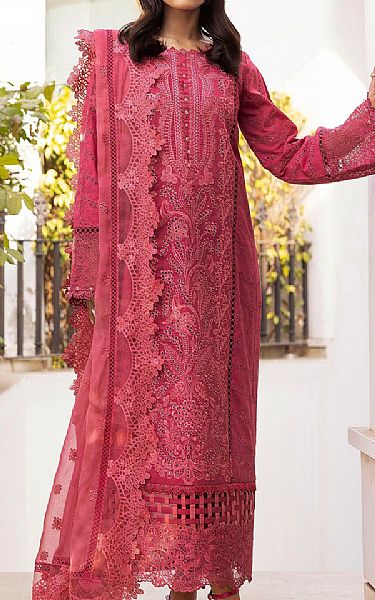 Motifz Dark Pink Lawn Suit | Pakistani Lawn Dress in USA- Image 1
