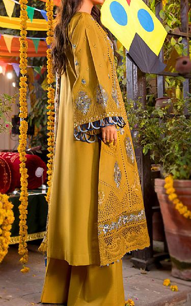 Motifz Mustard Lawn Suit | Pakistani Lawn Dress in USA- Image 2