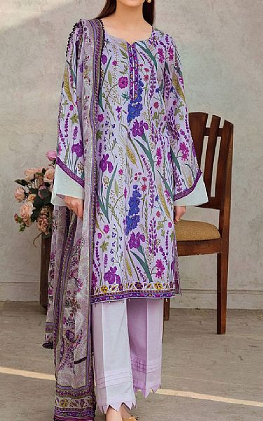 Motifz Lavender Grey Lawn Suit | Pakistani Lawn Suits- Image 1