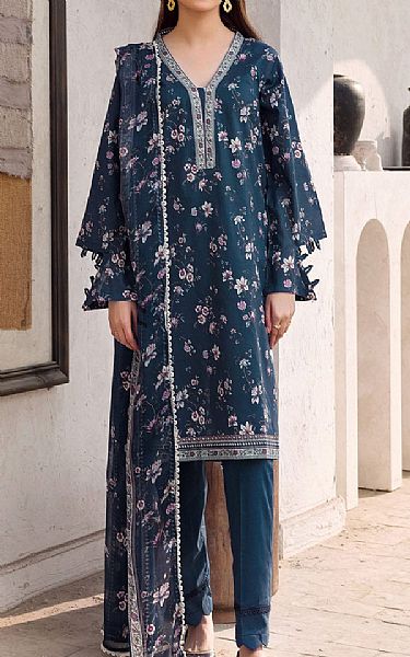 Motifz Nile Blue Lawn Suit | Pakistani Lawn Suits- Image 1