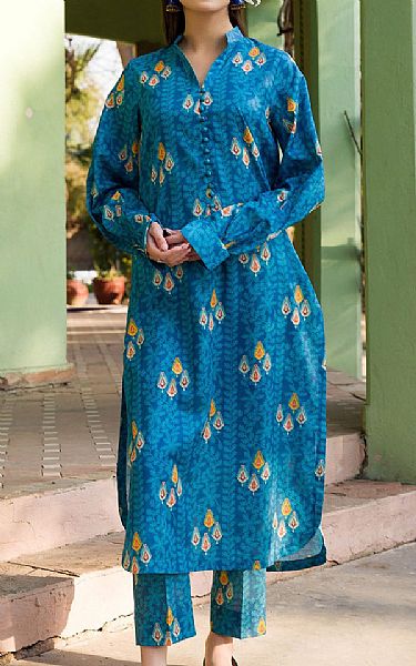 Motifz Blue Lawn Suit (2 pcs) | Pakistani Lawn Suits- Image 1