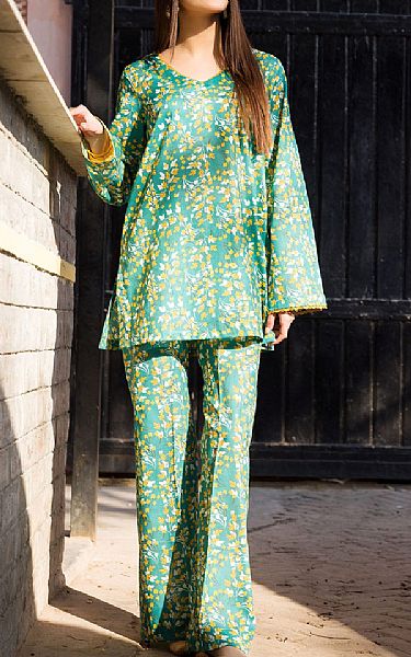Motifz Pine Green Lawn Suit (2 pcs) | Pakistani Lawn Suits- Image 1