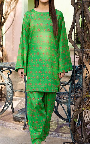 Motifz Irish Green Lawn Suit (2 pcs) | Pakistani Lawn Suits- Image 1