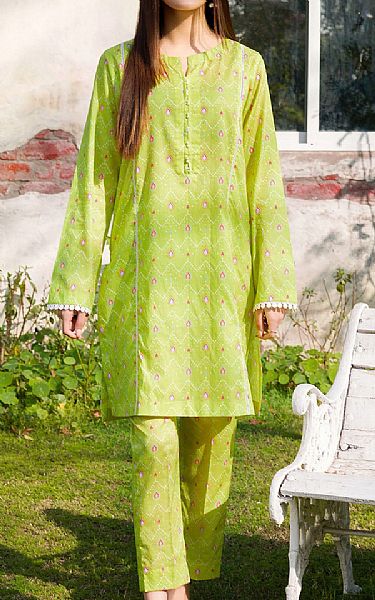 Motifz Apple Green Lawn Suit (2 pcs) | Pakistani Lawn Suits- Image 1