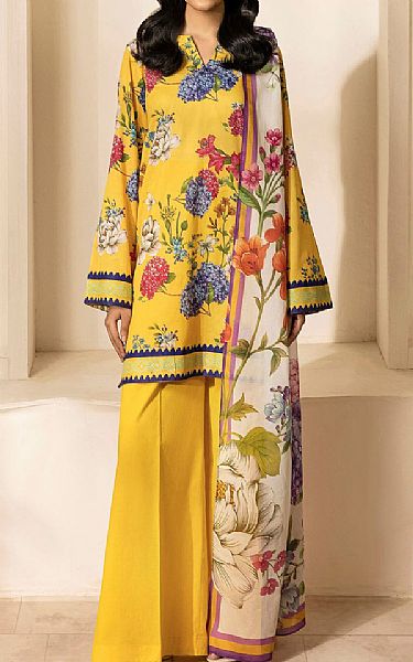 Motifz Golden Yellow Lawn Suit | Pakistani Lawn Dress in USA- Image 1
