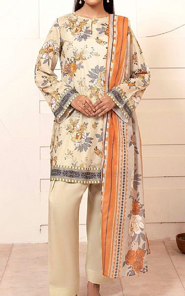 Motifz Ivory Lawn Suit | Pakistani Lawn Dress in USA- Image 1
