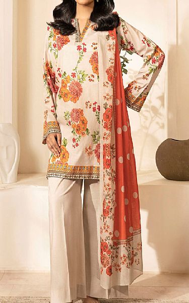 Motifz Ivory Lawn Suit | Pakistani Lawn Dress in USA- Image 1