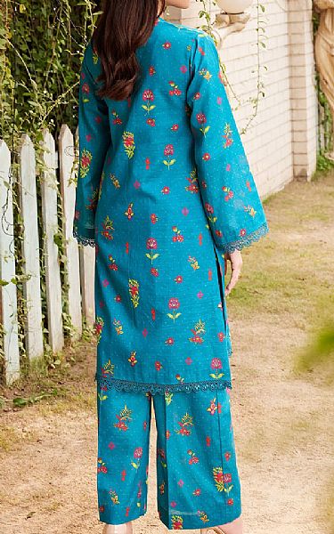 Motifz Turquoise Khaddar Suit (2 pcs) | Pakistani Winter Dresses- Image 2