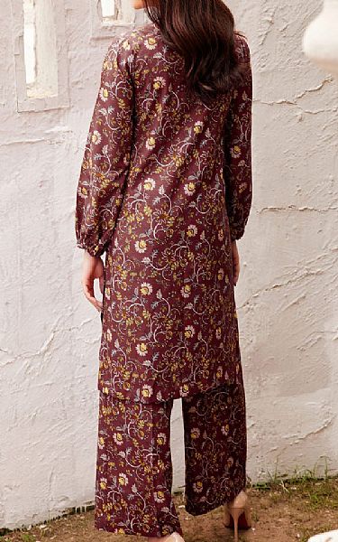Motifz Wine Khaddar Suit (2 pcs) | Pakistani Winter Dresses- Image 2