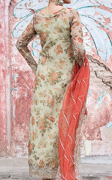 Motifz Fawn Organza Suit | Pakistani Embroidered Chiffon Dresses USA- Image 2