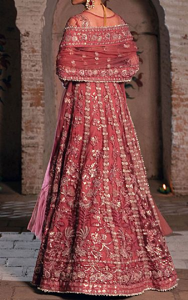 Motifz Tea Pink Net Suit | Pakistani Embroidered Chiffon Dresses USA- Image 2