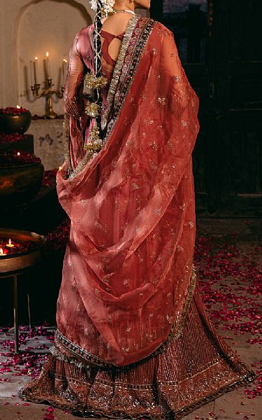 Motifz Auburn Red Net Suit | Pakistani Embroidered Chiffon Dresses USA- Image 2