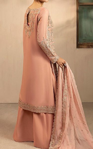 Motifz Peachy Pink Chiffon Suit | Pakistani Embroidered Chiffon Dresses USA- Image 2