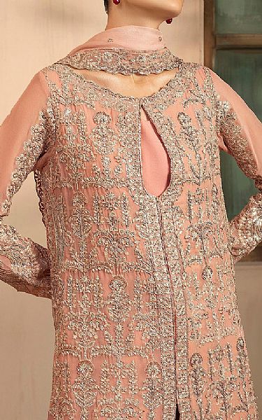 Motifz Peachy Pink Chiffon Suit | Pakistani Embroidered Chiffon Dresses USA- Image 3
