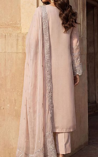 Motifz Oyster Pink Organza Suit | Pakistani Embroidered Chiffon Dresses USA- Image 2