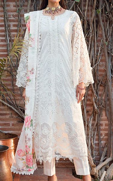 Motifz White Lawn Suit | Pakistani Lawn Suits- Image 1