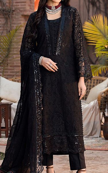 Motifz Black Lawn Suit | Pakistani Lawn Suits- Image 1