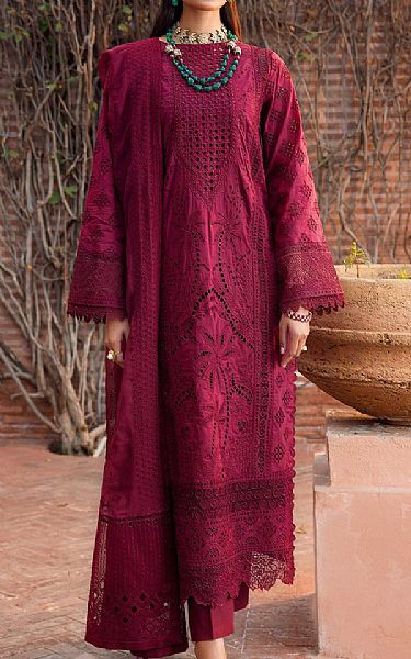 Motifz Crimson Lawn Suit | Pakistani Lawn Suits- Image 1