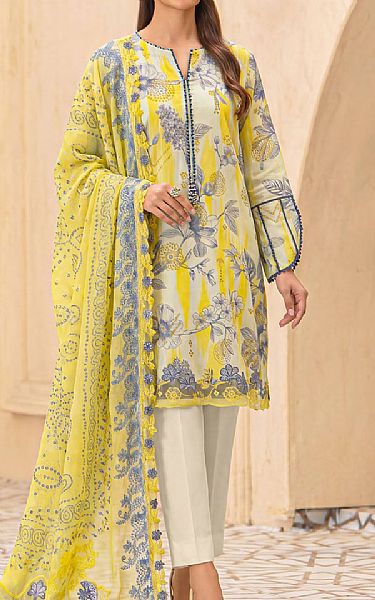 Motifz White/Lime Lawn Suit | Pakistani Lawn Dress in USA- Image 1