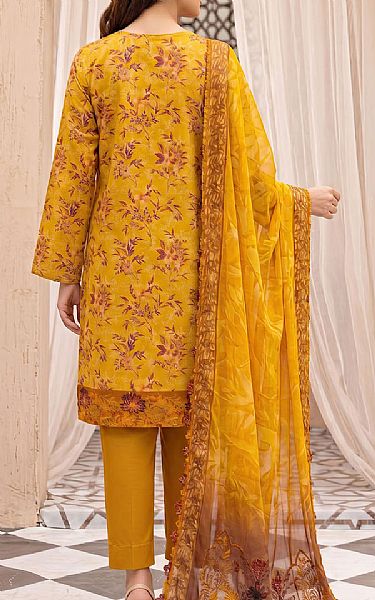 Motifz Mustard Lawn Suit | Pakistani Lawn Dress in USA- Image 2