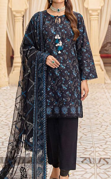 Motifz Navy Lawn Suit | Pakistani Lawn Dress in USA- Image 1