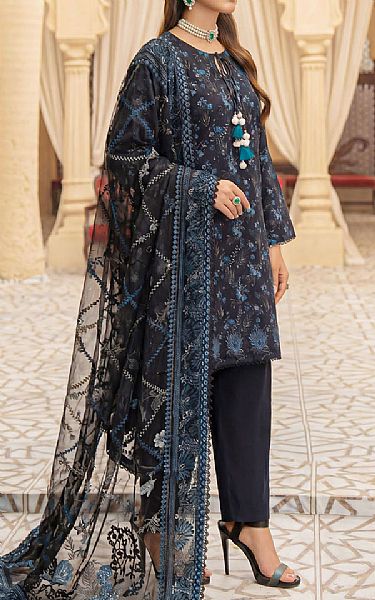 Motifz Navy Lawn Suit | Pakistani Lawn Dress in USA- Image 2